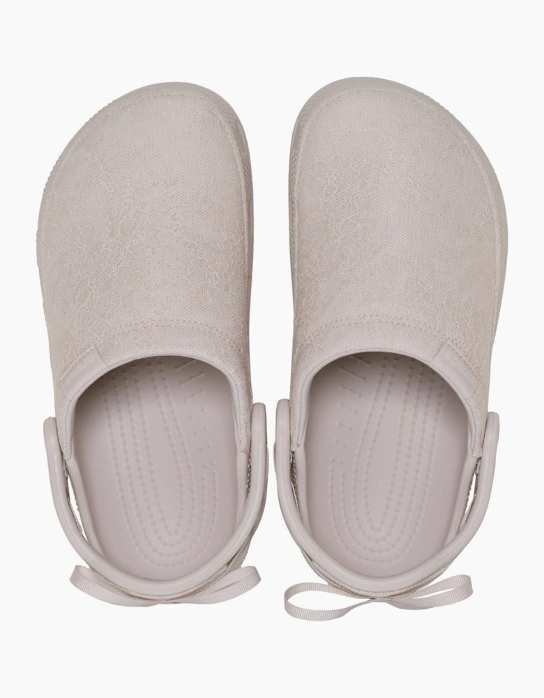 Crocs Crafted Lace Textile Blend Women's Cocoa Cream Clogs