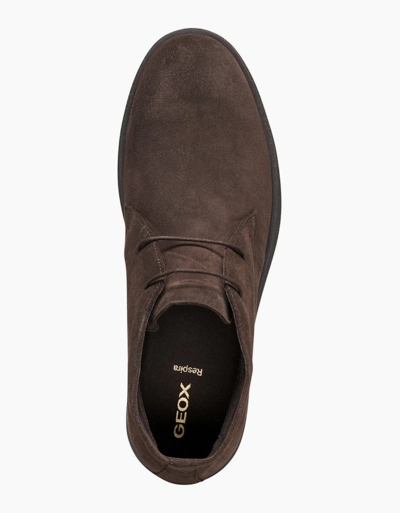 Geox U Claudio Leather Men's Chocolate/Brown Ankle Boots