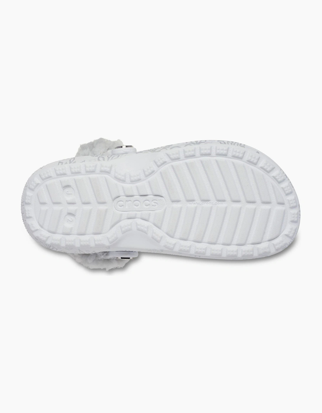 Crocs Classic Fleece Lined Kid Girl's Snow White Casual Shoes - Clogs