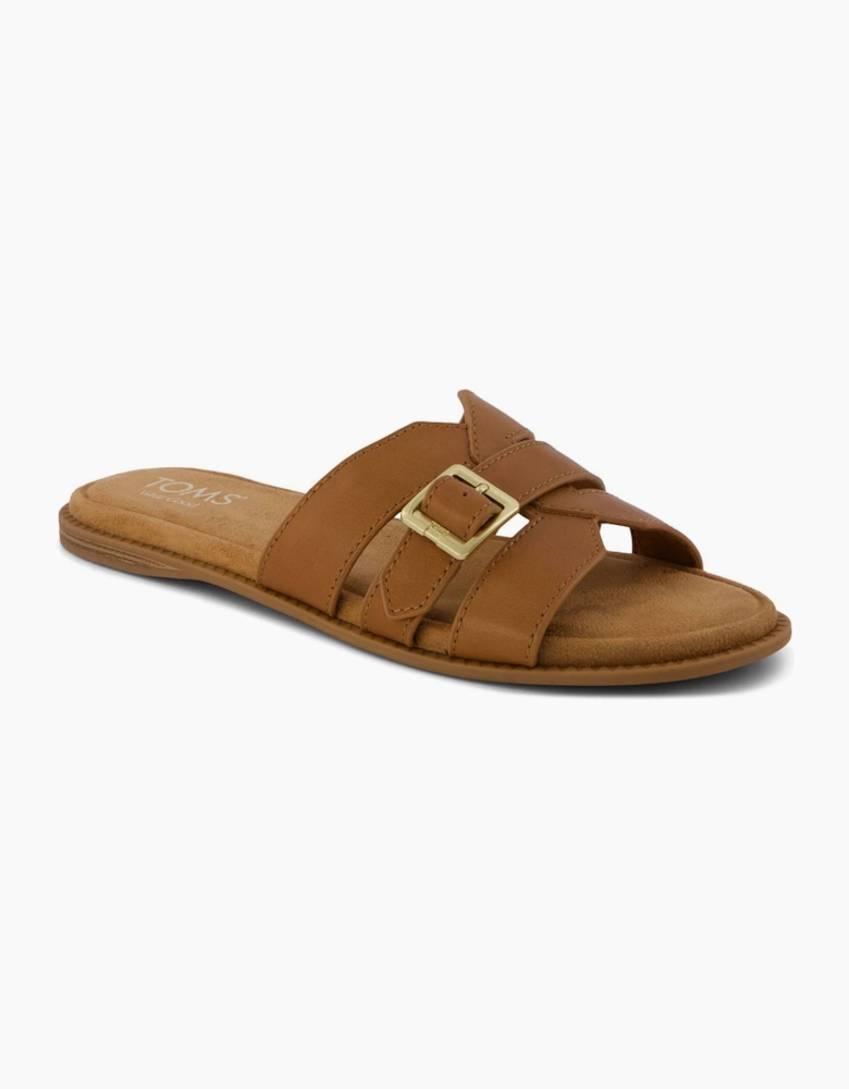 TOMS Sol Leather Women's Brown Sugar Sandals