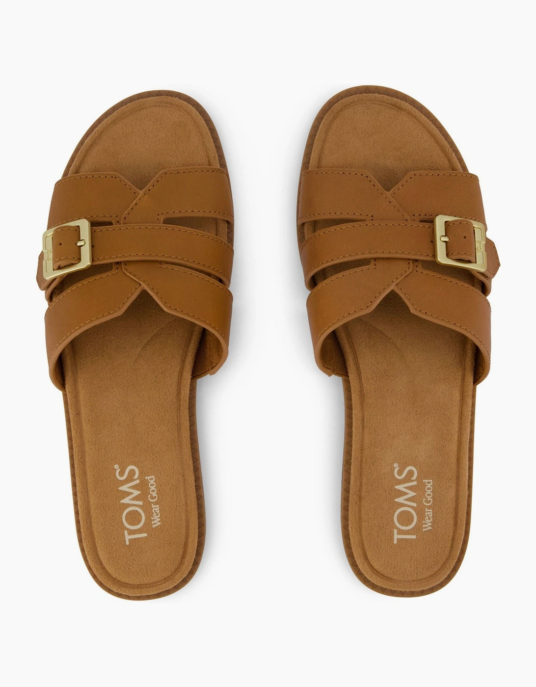 TOMS Sol Leather Women's Brown Sugar Sandals