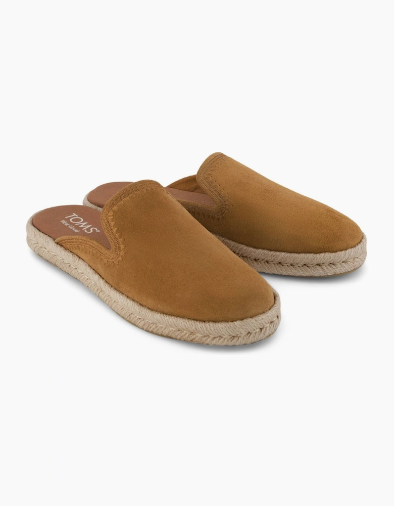 TOMS Santiago Leather Women's Brown Sugar Slippers
