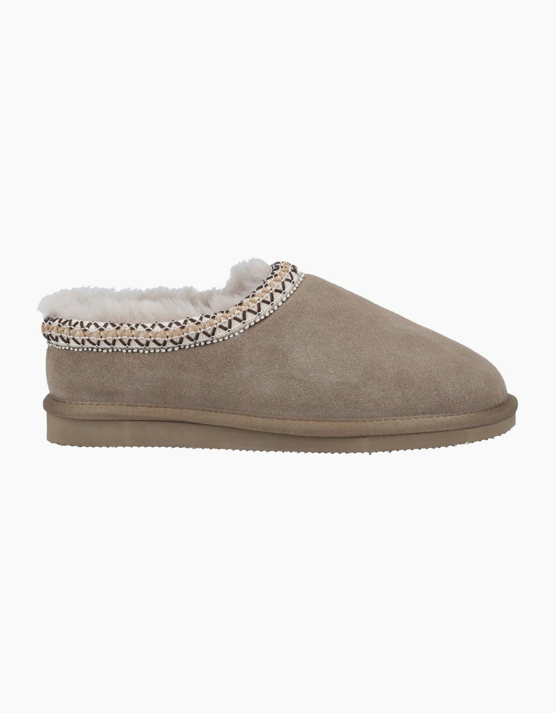 Cotswold Foxmoor Leather Women's Taupe Slippers