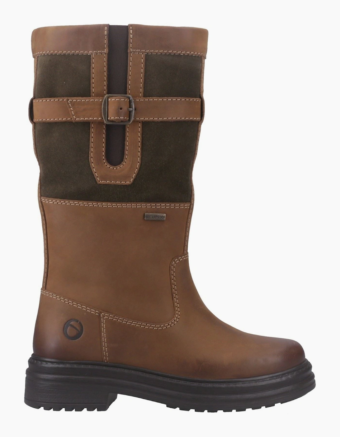 Cotswold Broadwell Leather Women's Tan/Green Boots