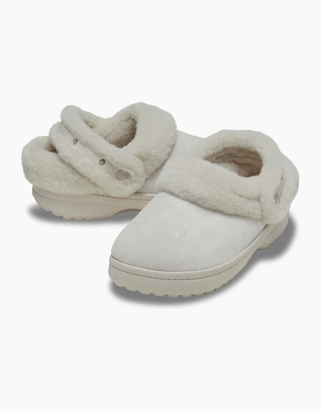 Crocs Unfurgettable Vegan Suede Polyester Women's Cocoa Cream Clogs
