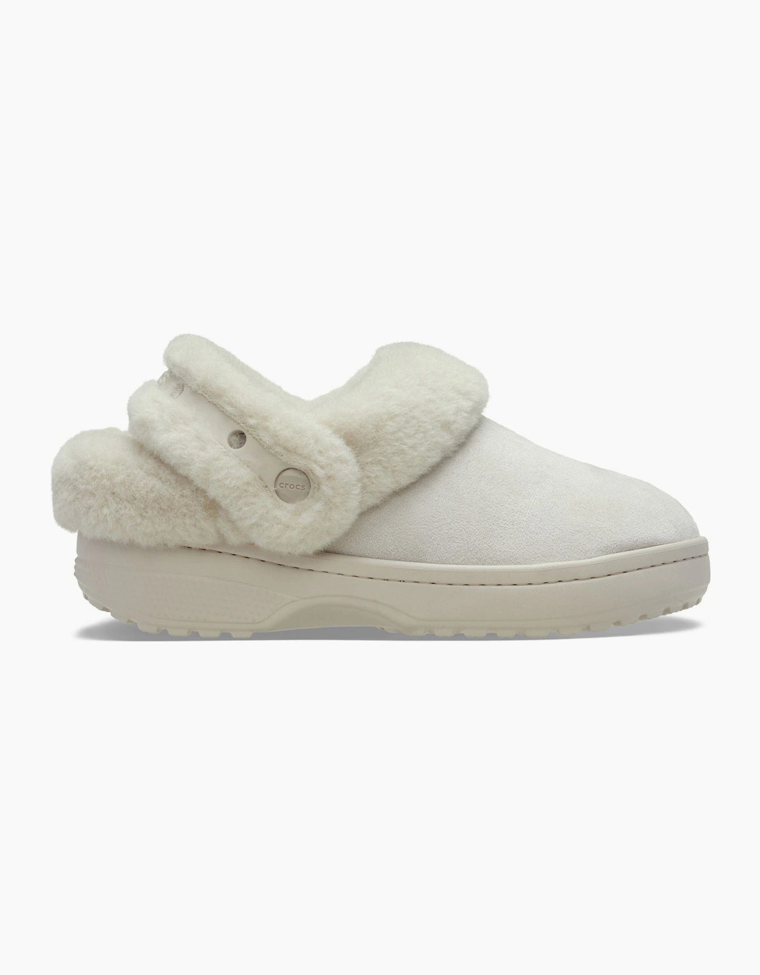 Crocs Unfurgettable Vegan Suede Polyester Women's Cocoa Cream Clogs