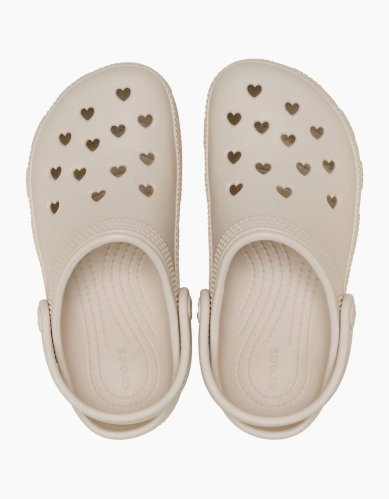 Crocs Classic Hearts Kid EVA Girl's Frappé Casual Shoes - Clogs