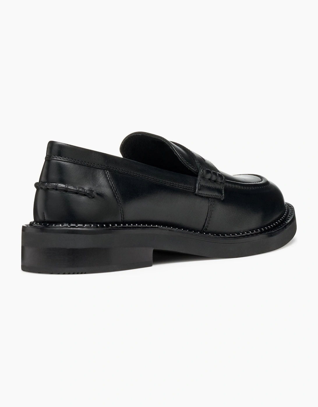 Geox D Serilda E Leather Women's Black Moccasins Shoes