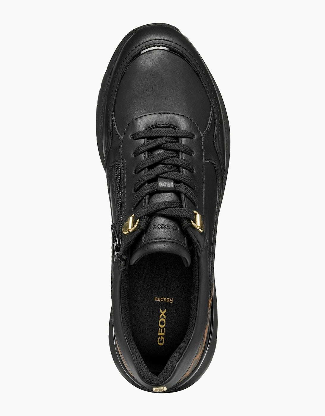 Geox D Desya A Leather Women's Black Trainers