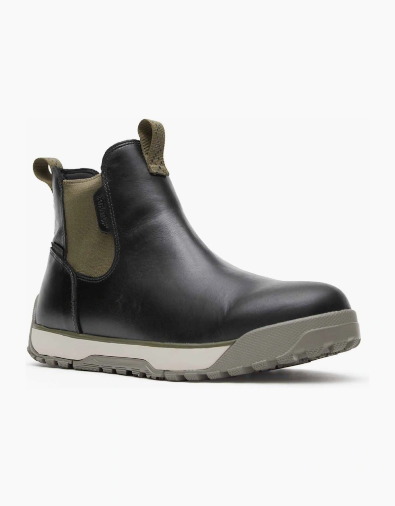 Xtratuf Ankle Deck Leather Men's Pirate Black Wellington Boots