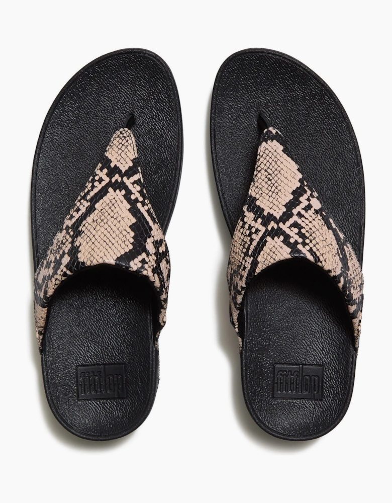 Fitflop Lulu Leather Women's Hazy Taupe/Black Sandals