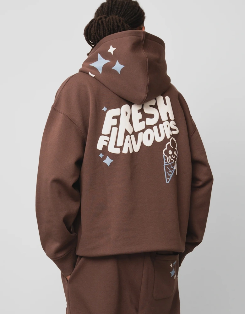 Fresh Flavours Logo Hoodie - Brown