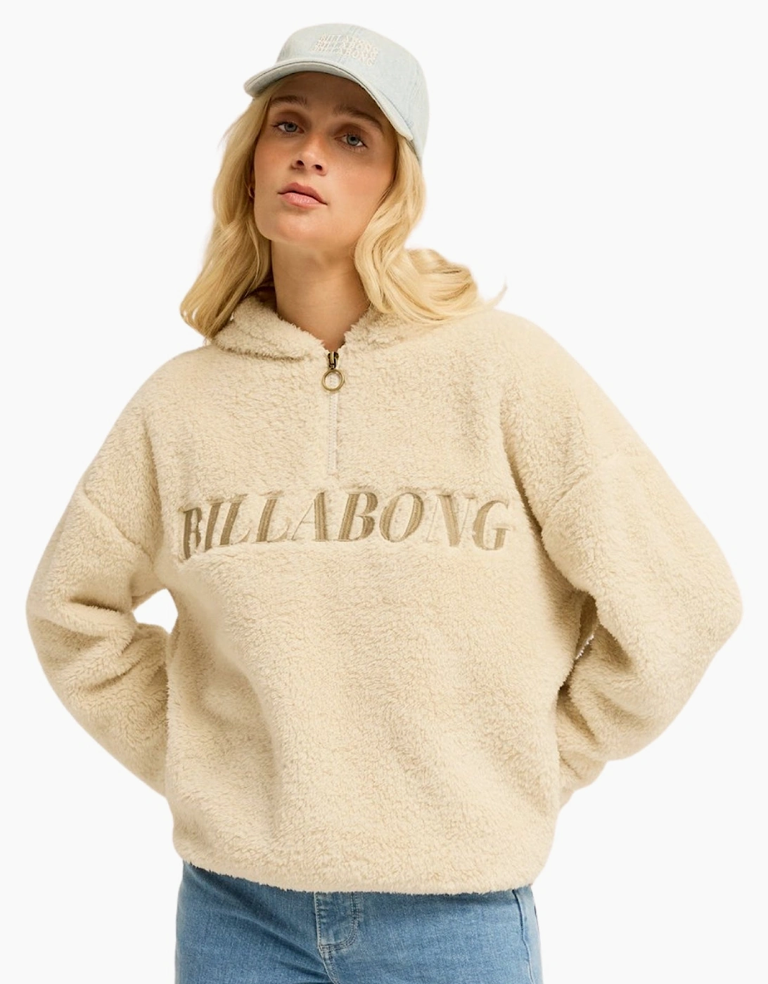 Billabong Womens Ready to Go Hooded Half Zip Fleece