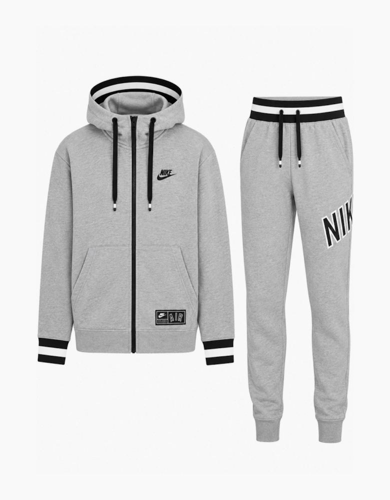 Nike Mens Air Zip Through Tracksuit Full Set in Grey