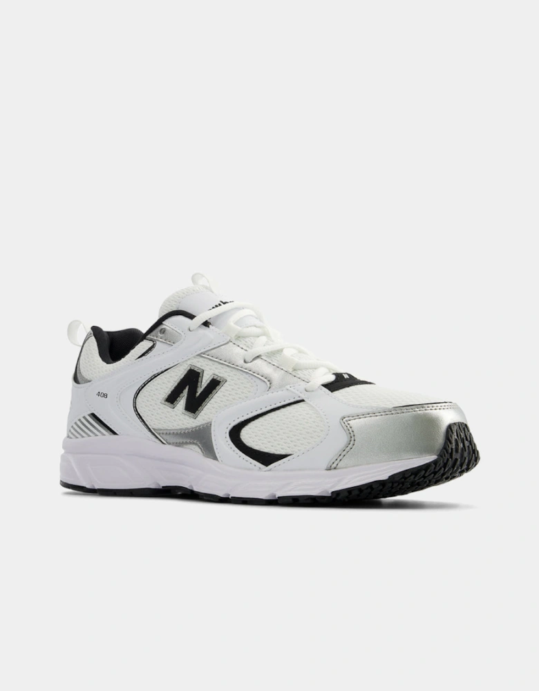 New Balance 408 Unisex Trainers - White/Black/Silver