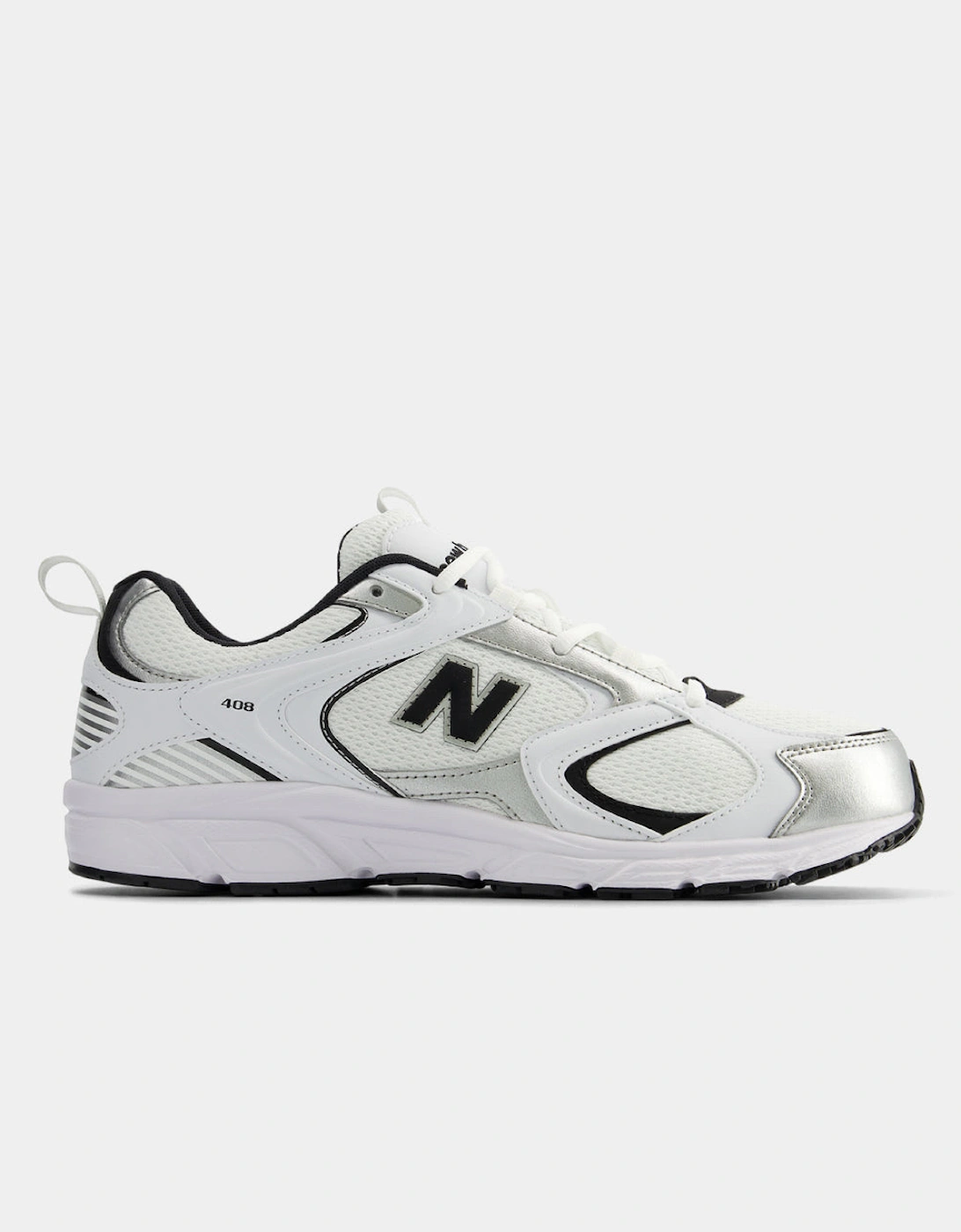 New Balance 408 Unisex Trainers - White/Black/Silver