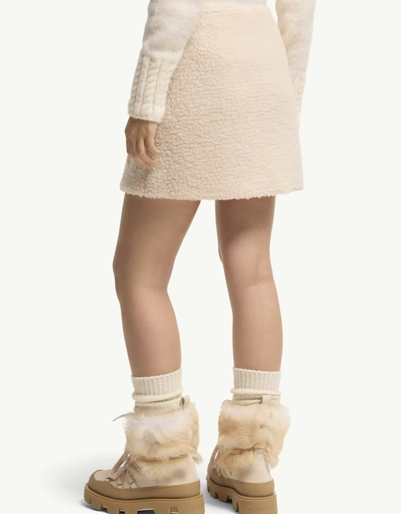 Womens Teddy Skirt Cream