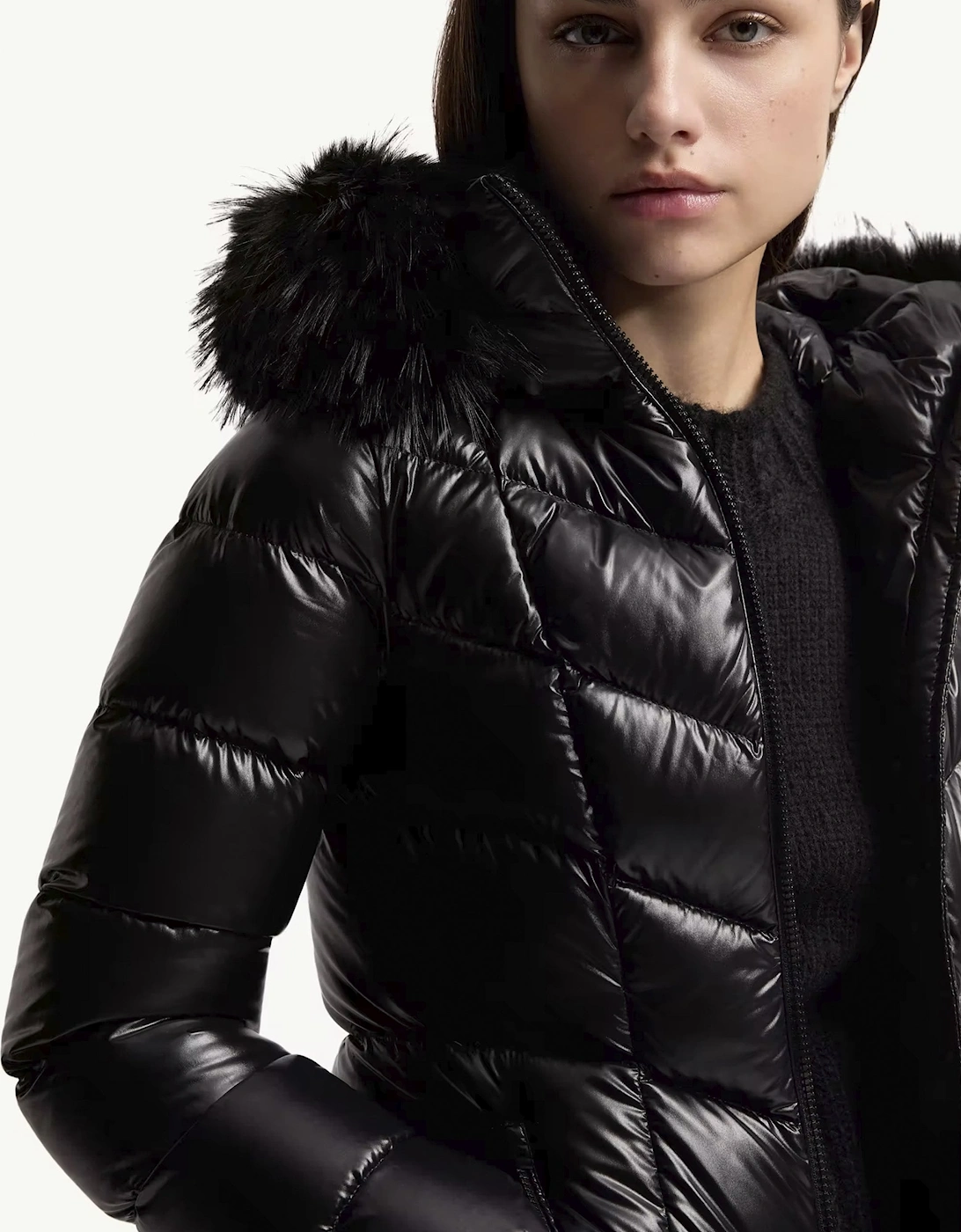 Womens Fulmarusse Long Coat Black