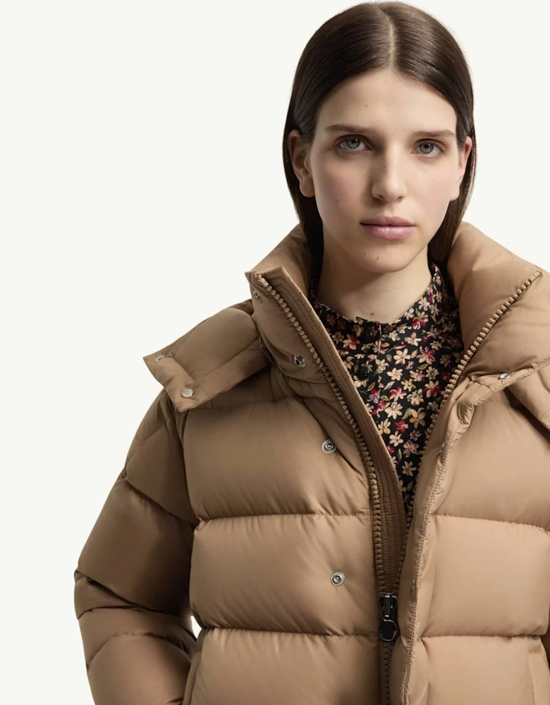 Womens Moncler Maya 70 Jacket Beige