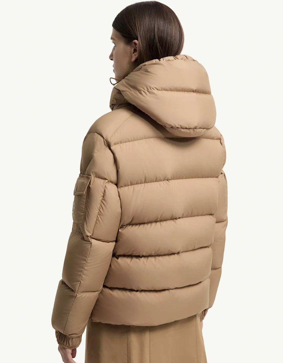 Womens Moncler Maya 70 Jacket Beige