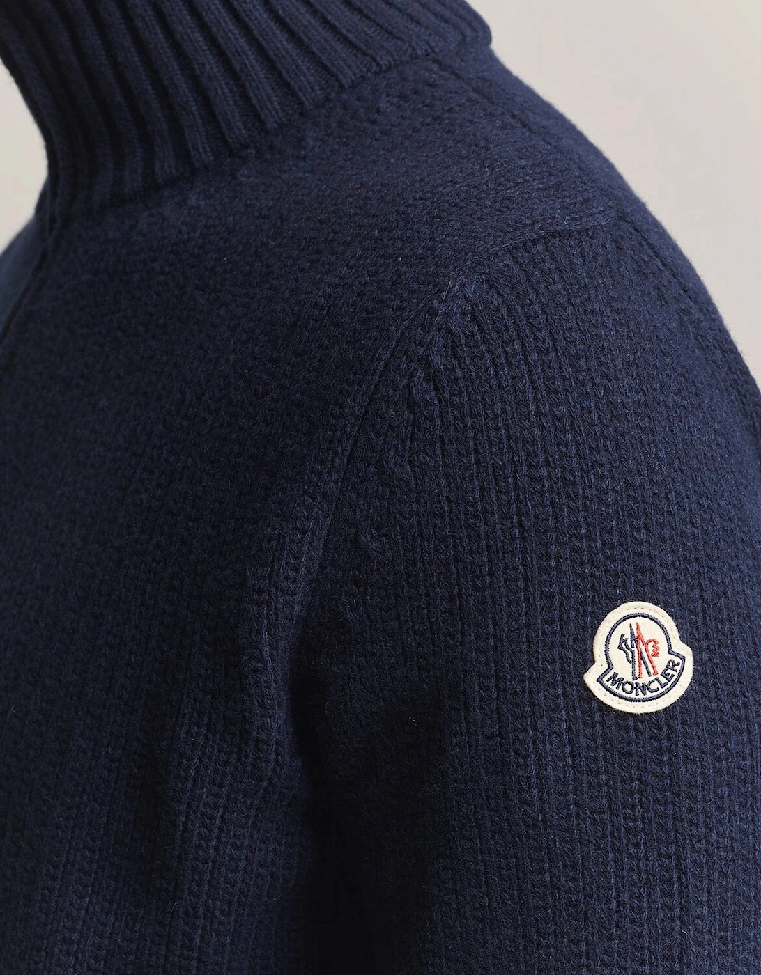 Zip Cardigan Navy