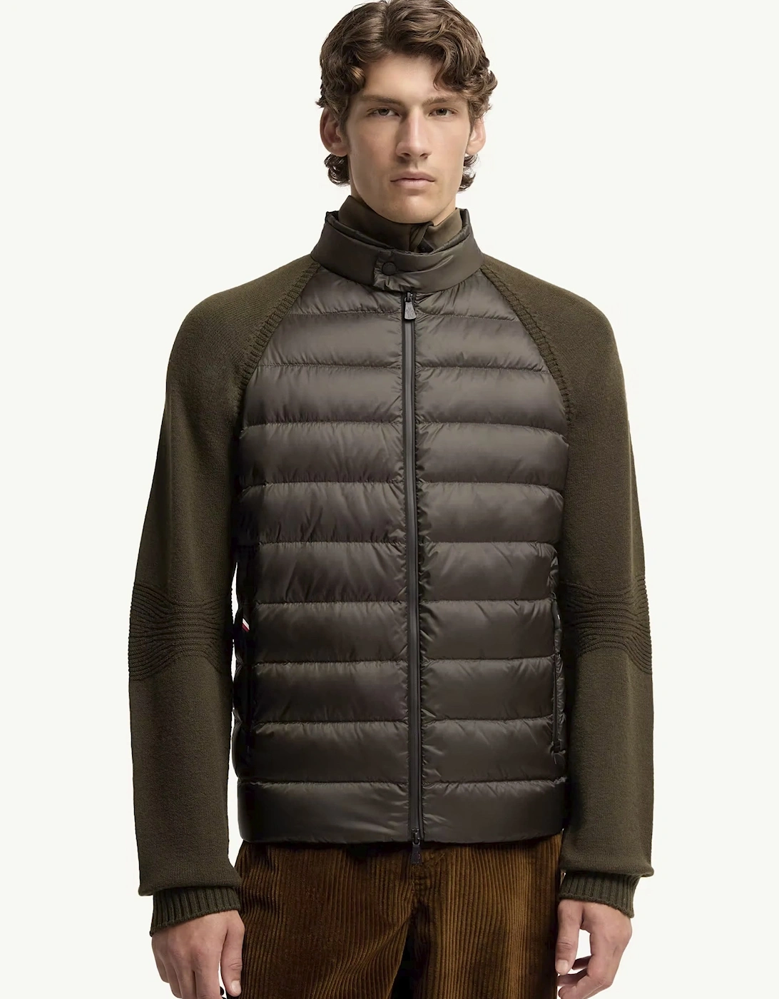 Hybrid Zip Cardigan Green