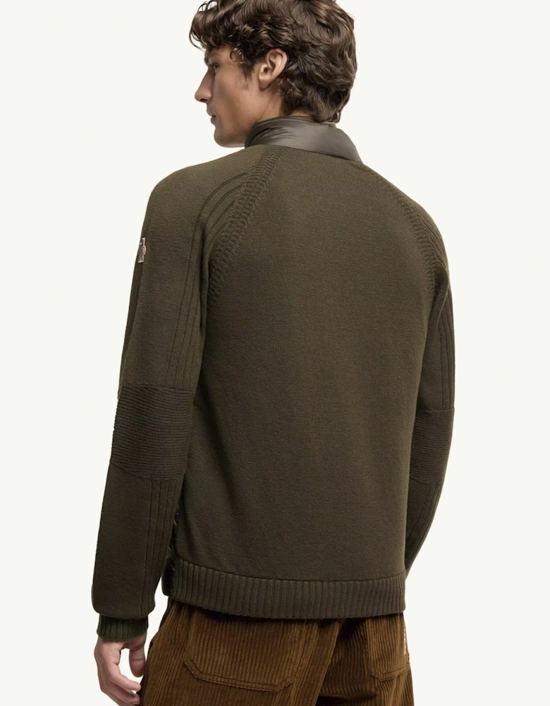 Hybrid Zip Cardigan Green
