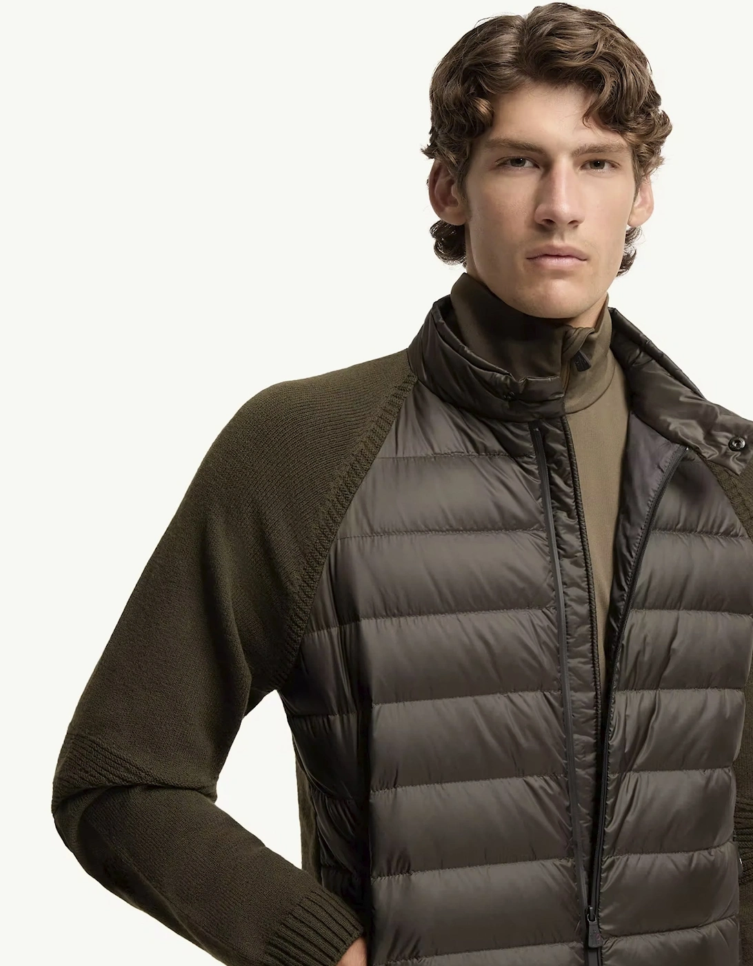 Hybrid Zip Cardigan Green