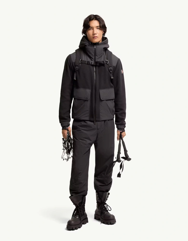 Hybrid Polartec® Zip-Up Hoodie Black