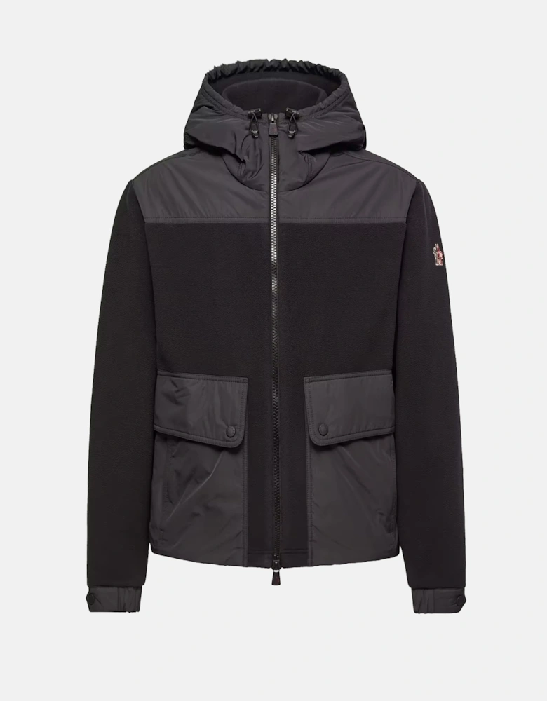 Hybrid Polartec® Zip-Up Hoodie Black