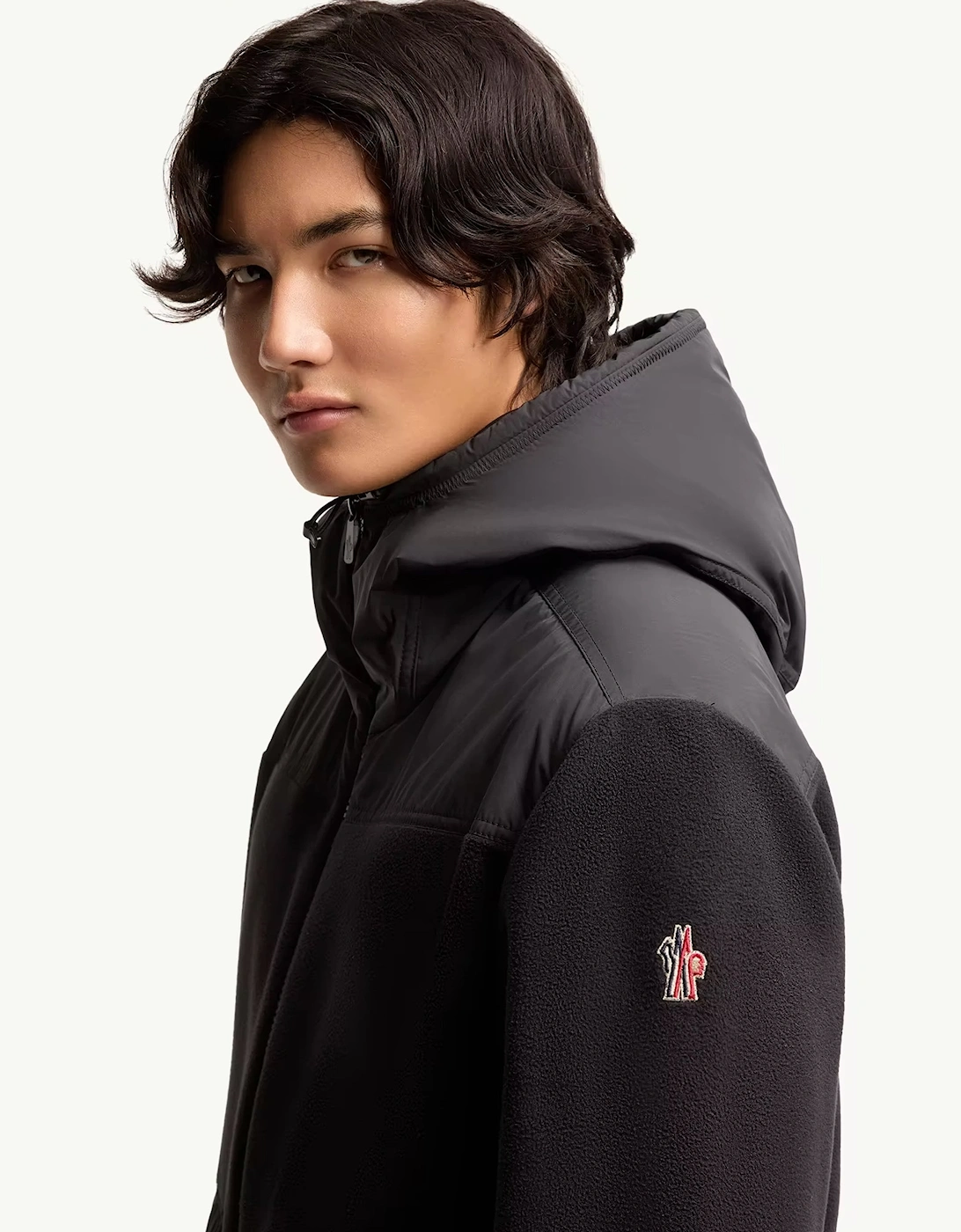 Hybrid Polartec® Zip-Up Hoodie Black