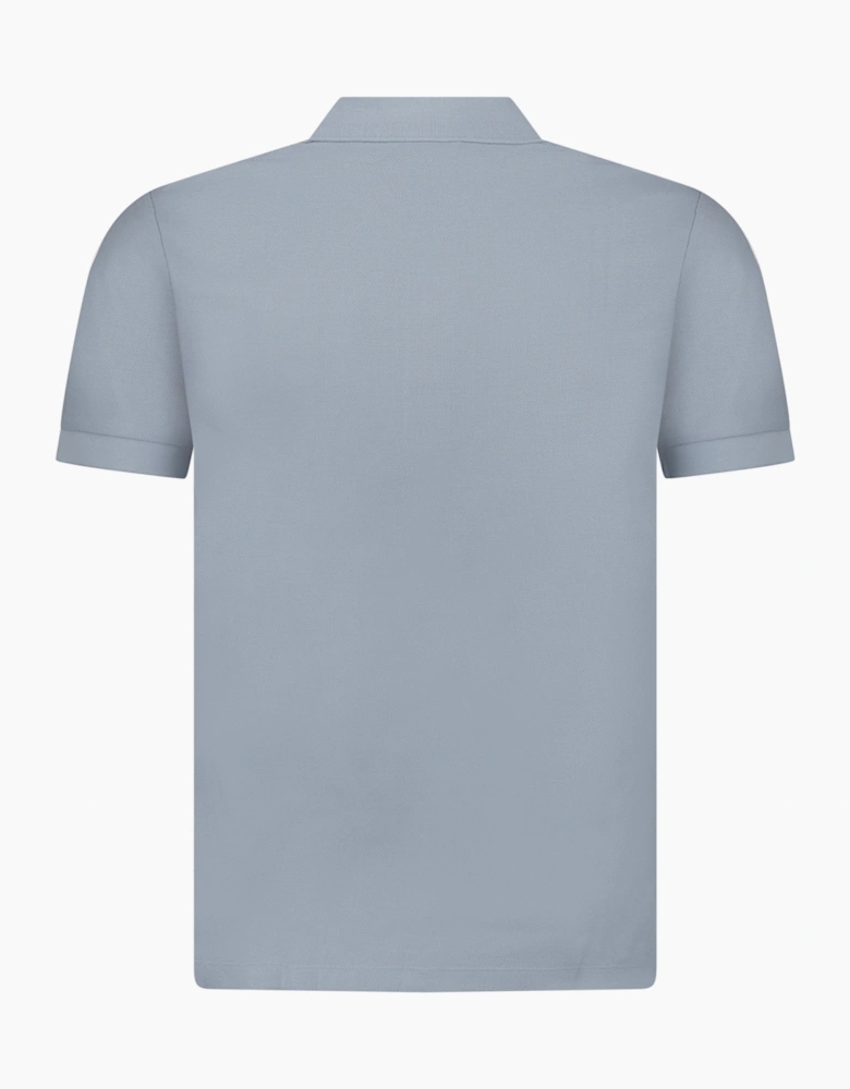 Burberry 'Hartford' Check Placket Polo Gale Blue