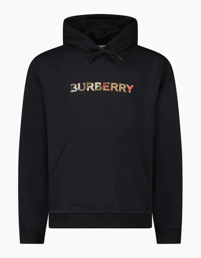 Burberry ‘Farley’ Logo Embroidered Hoodie in Black