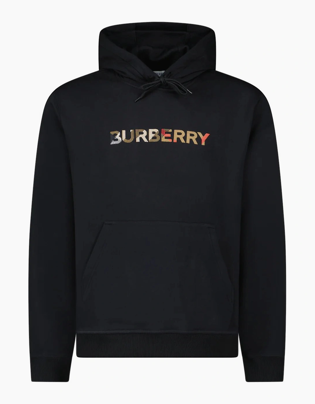 Burberry ‘Farley’ Logo Embroidered Hoodie in Black