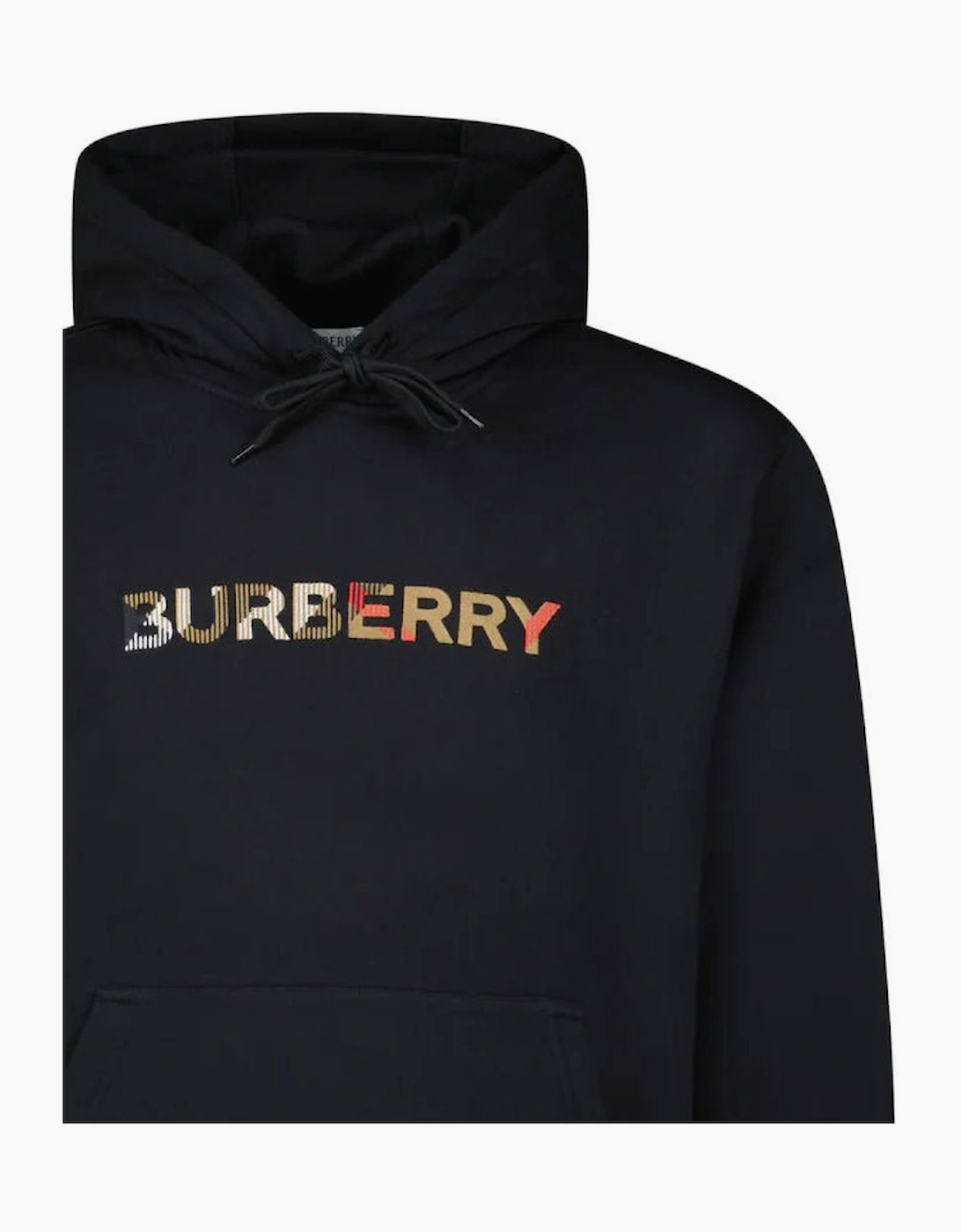 Burberry ‘Farley’ Logo Embroidered Hoodie in Black