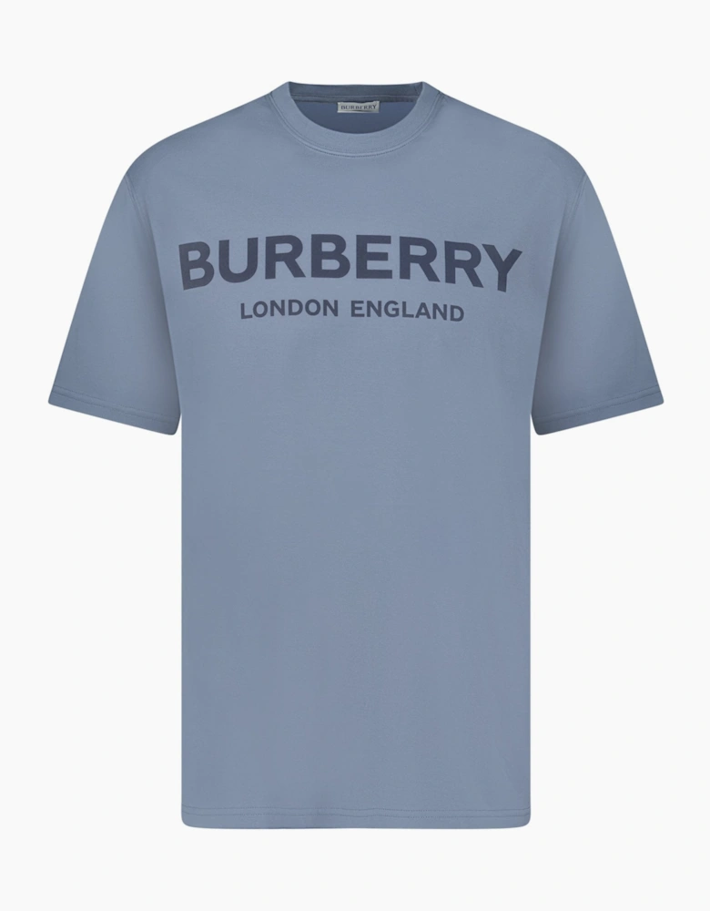 Burberry 'Ellison' Logo Print T-Shirt Carbon Blue