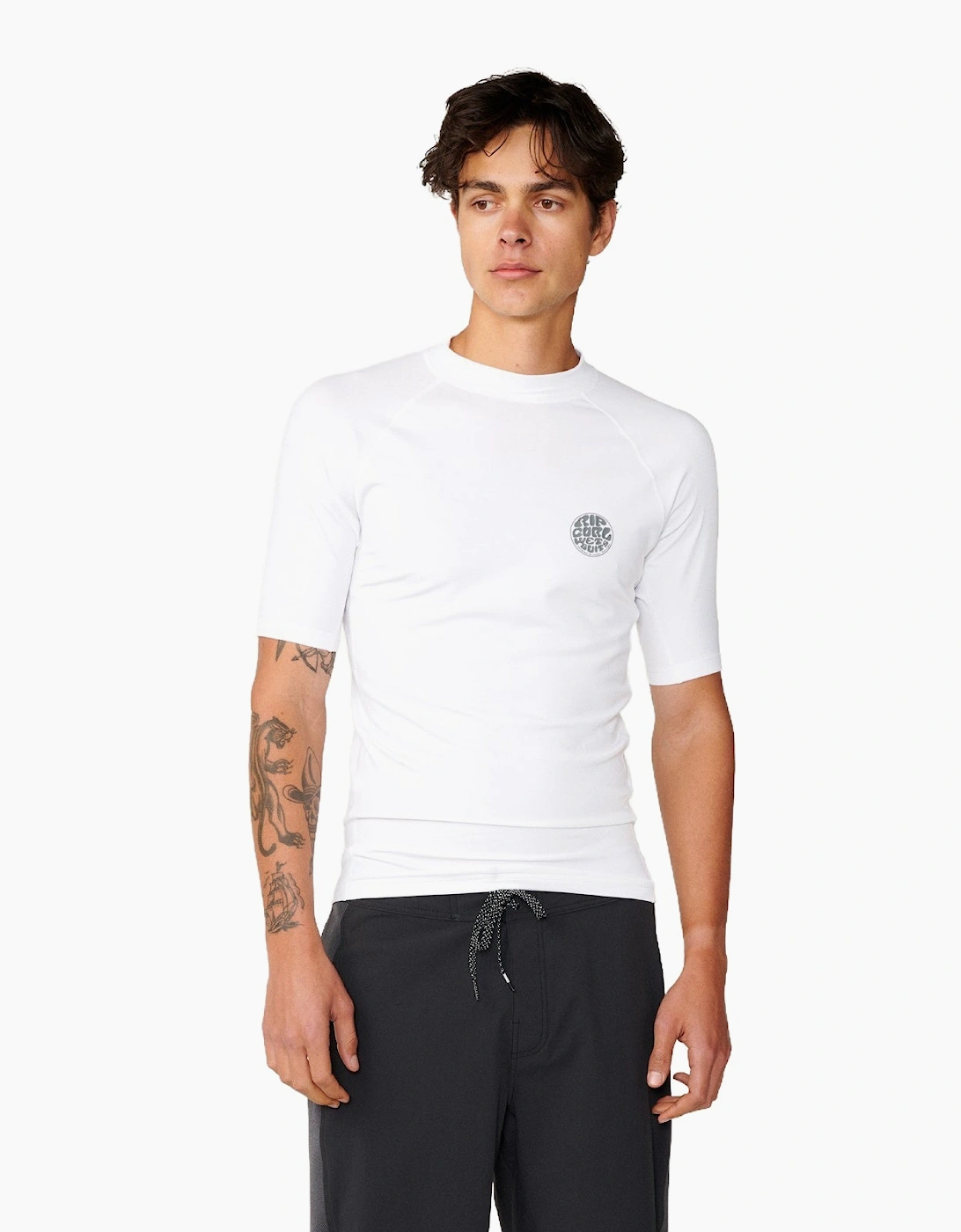 Rip Curl Mens Icons Brushed Short Sleeve Rash Vest