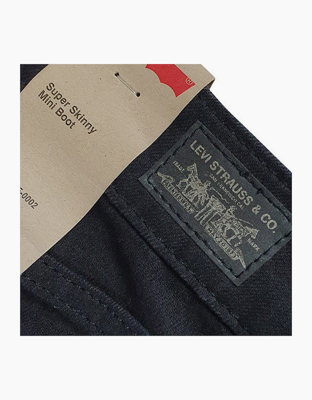 LEVIS Womens Denim Jeans Super Siknny Mini Boot Bottom