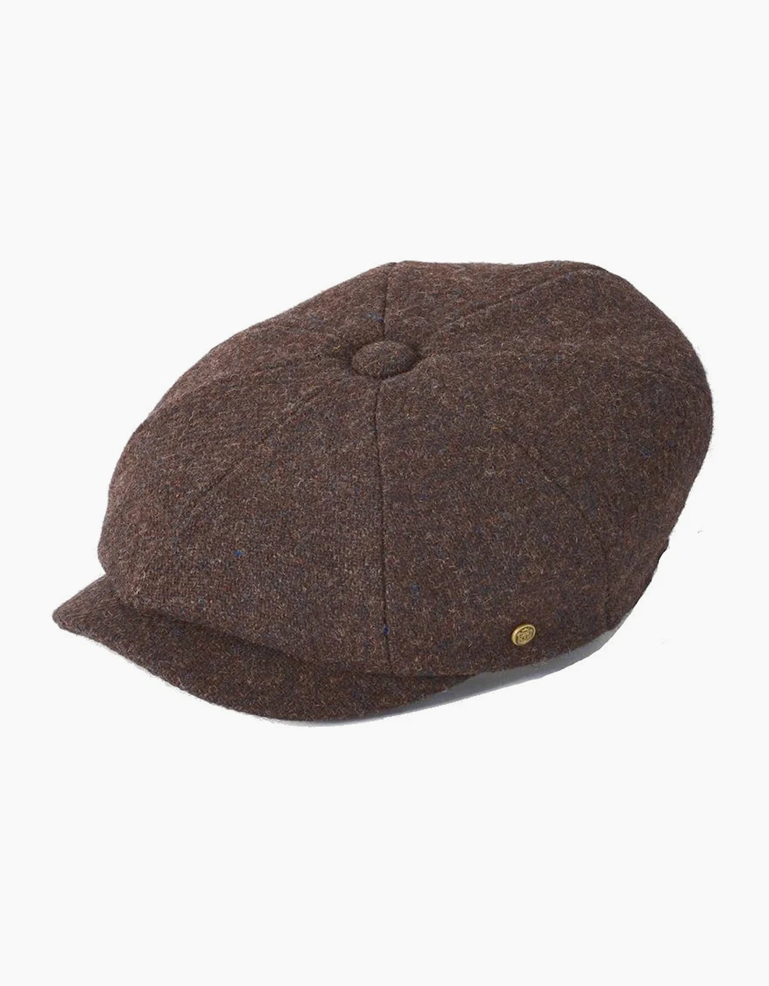 Failsworth Harris Tweed 8 Panel Bakerboy Flat Cap BROWN