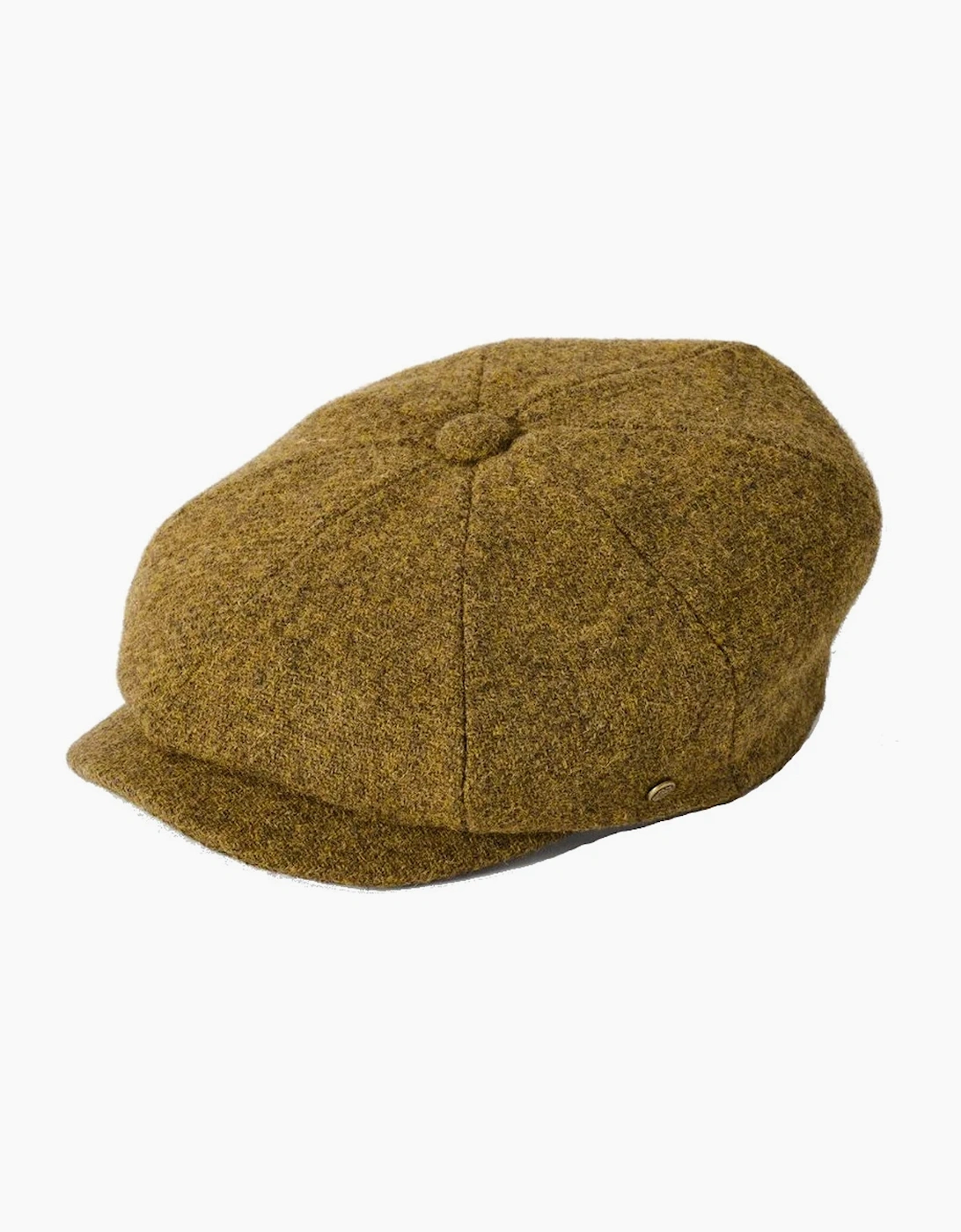 Failsworth Carloway Harris Tweed 8 Panel Bakerboy Cap MOSS