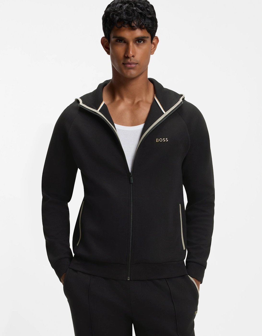 BOSS Black Sense Hooded Jacket 002 Black