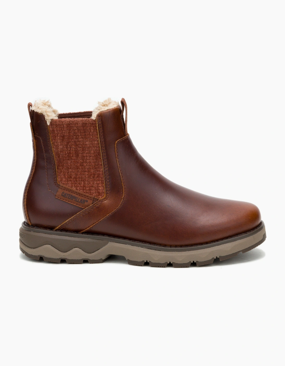 Fandom Chelsea Fur Waterproof P312608 Womens Cashew Leather Boots