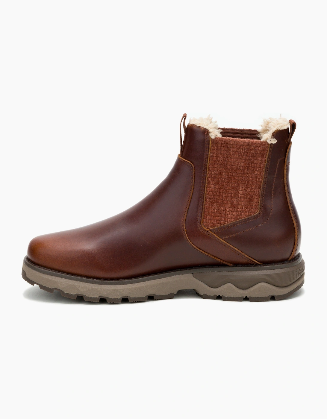 Fandom Chelsea Fur Waterproof P312608 Womens Cashew Leather Boots
