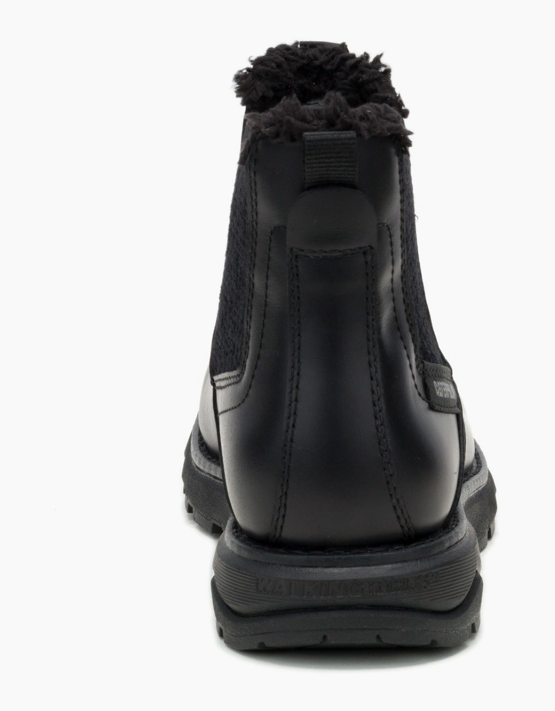 Fandom Chelsea Fur Waterproof P312607 Womens Black Leather Boots
