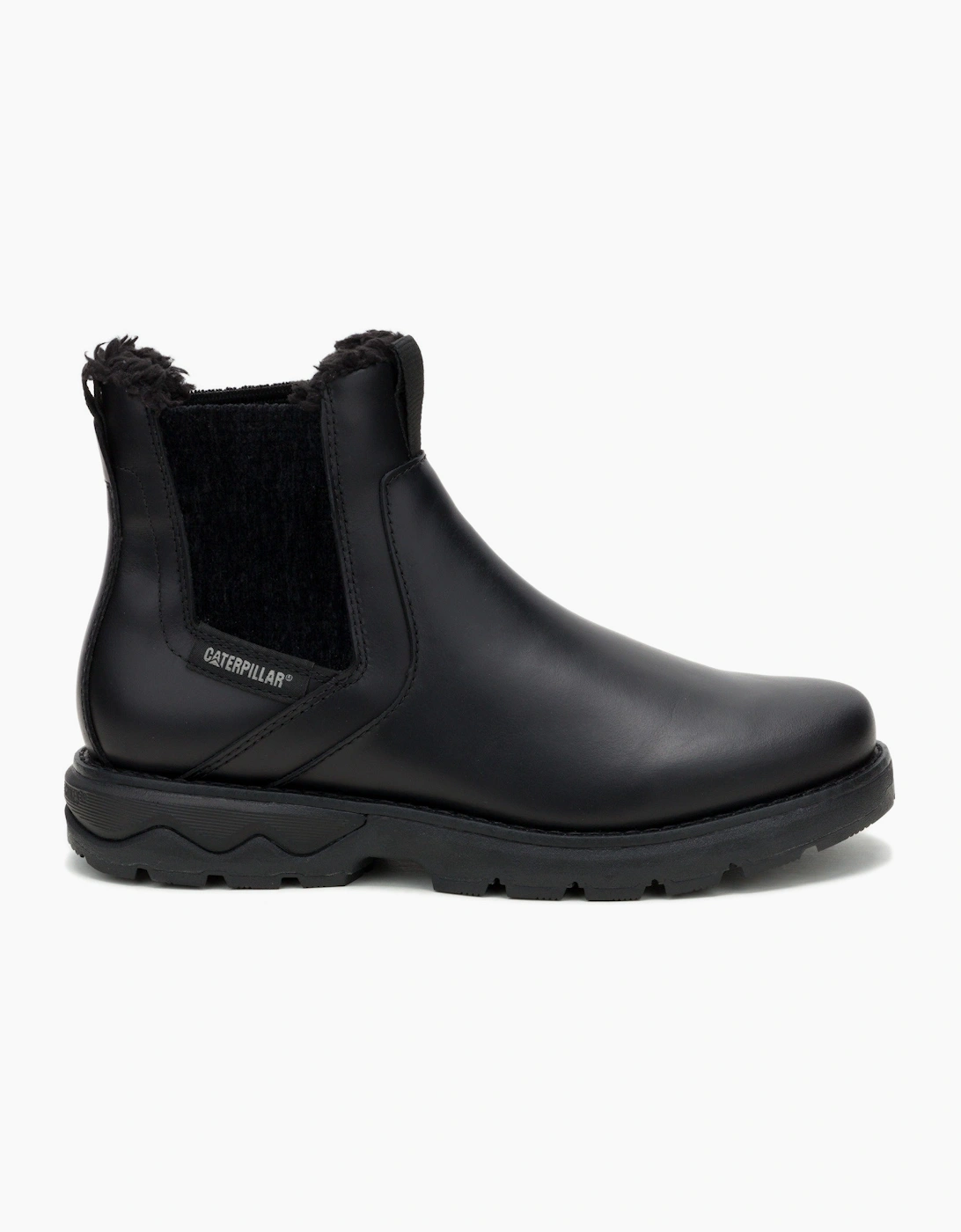 Fandom Chelsea Fur Waterproof P312607 Womens Black Leather Boots