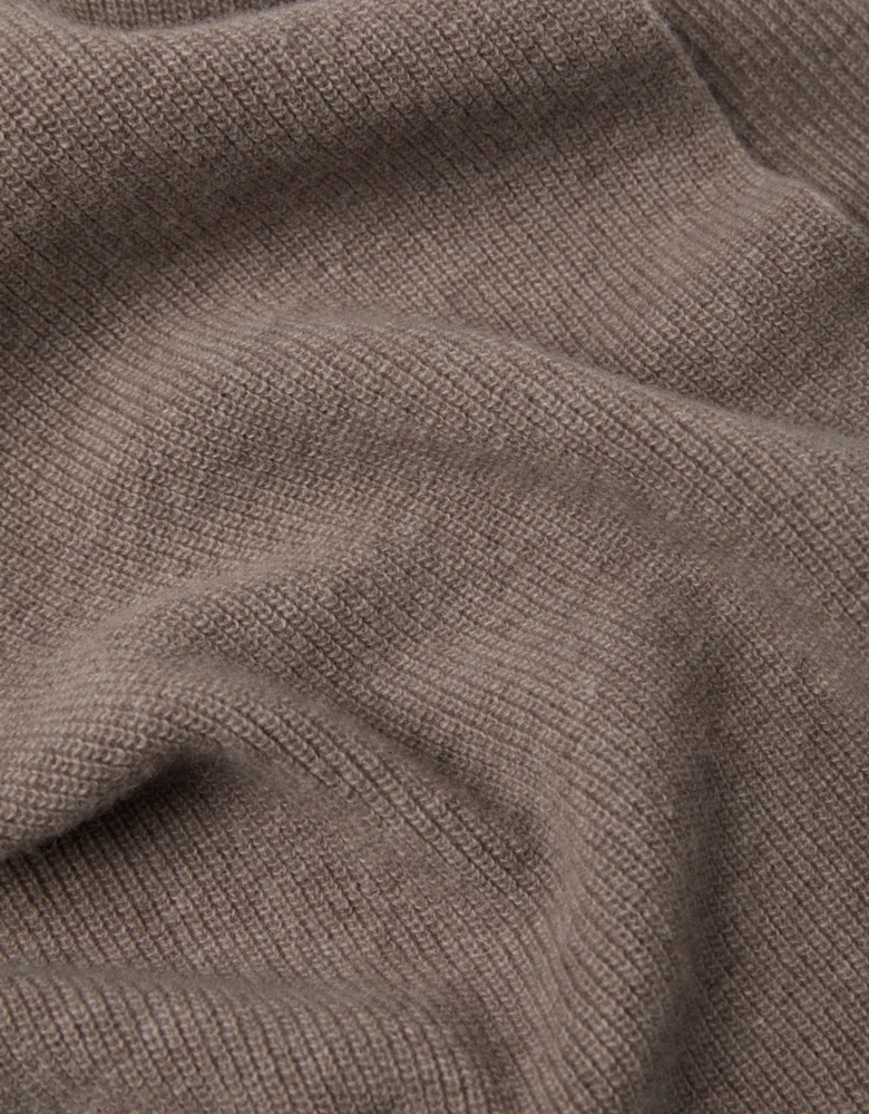 Lambswool Blend Ribbed Scarf
