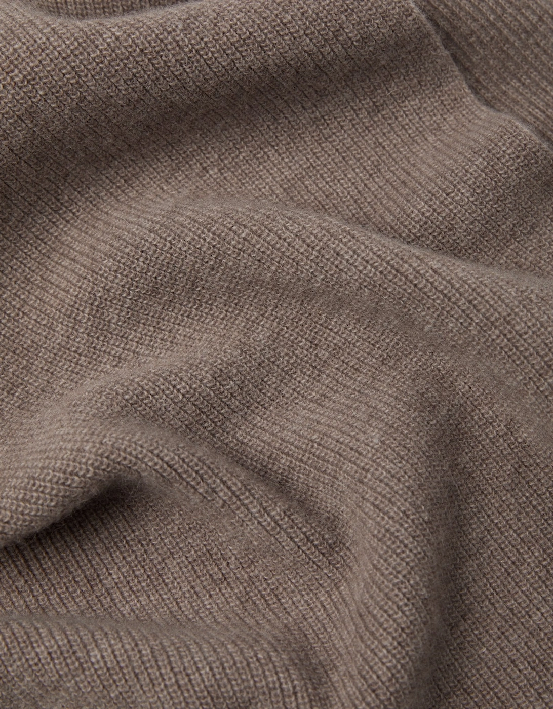 Lambswool Blend Ribbed Scarf