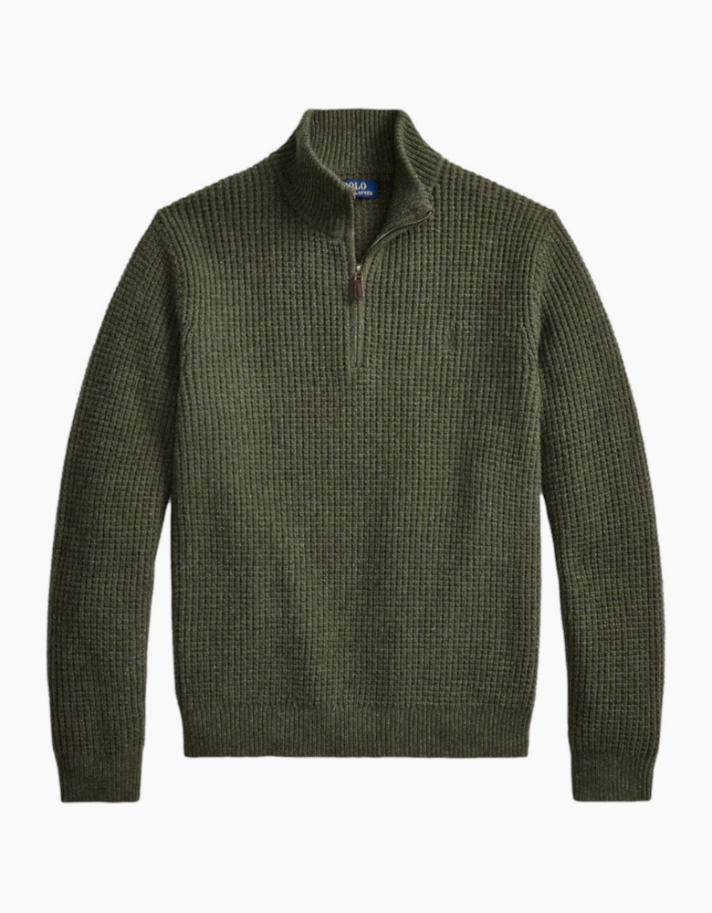Polo Ralph Lauren Half Zip Sweater 004 Olive Shrub Heather