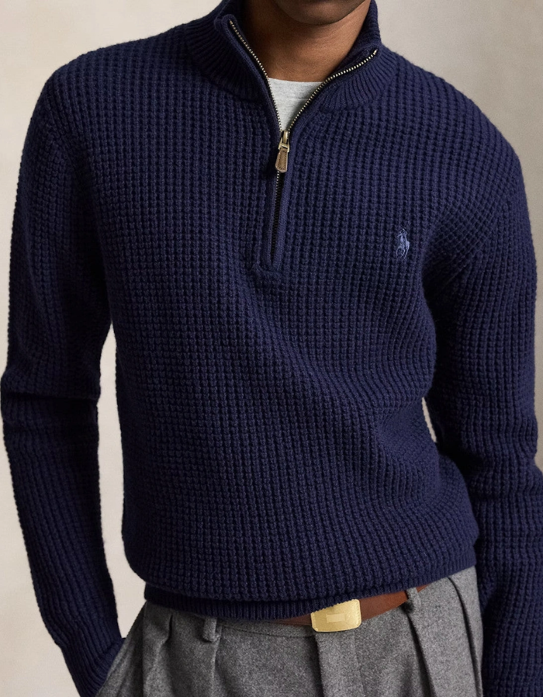 Polo Ralph Lauren Half Zip Sweater 001 Hunter Navy