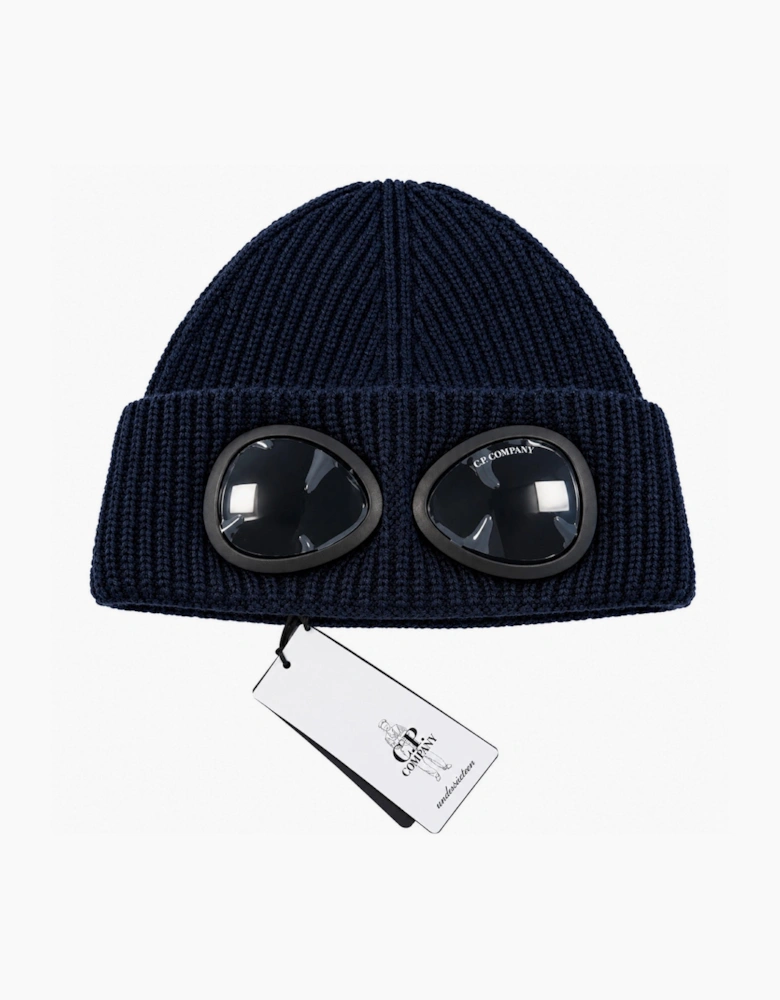 CP COMPANY GOGGLE HAT IN NAVY CQX007